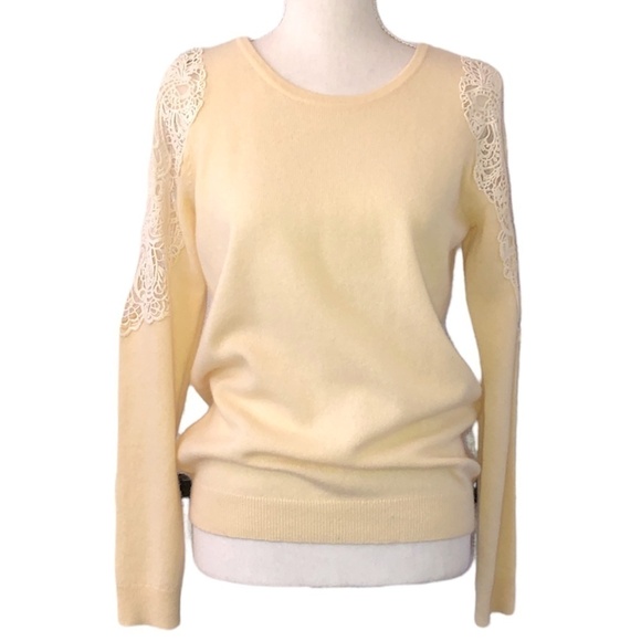 CHARTER CLUB LUXURY Sweater Women's Small Beige Cashmere Pullover Cold Shoulder - Picture 1 of 9